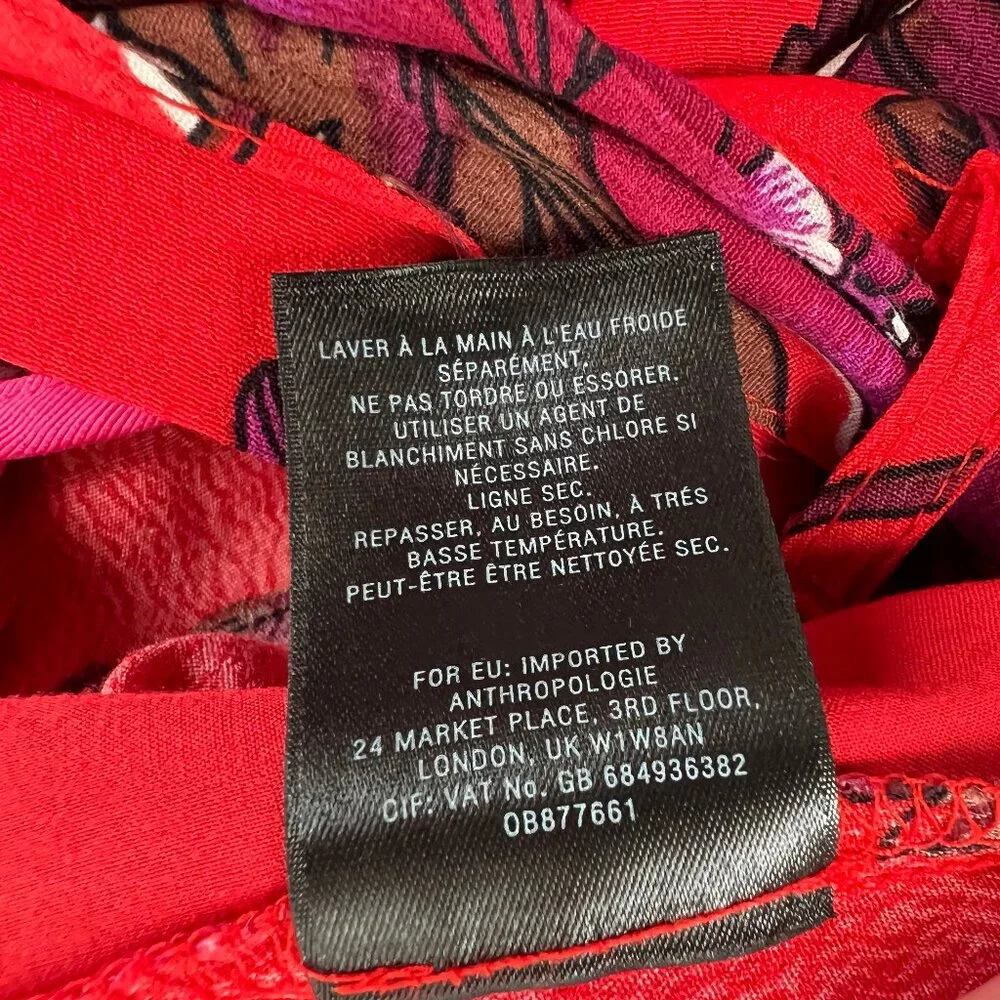 Anthropologie Margo Wide Leg Trousers Boho Floral Pants Flowy Straight Feminine - Picture 7 of 11